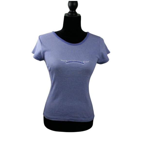 Harley Davidson Tops - Women's Harley Davidson Blue Stretchy Tee Whitt's Manassas VA Size M